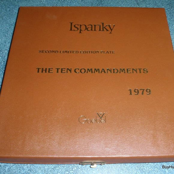 Goebel Ten Commandments by Ispanky Second in Series 1979 Collector Plate W Box! - Picture 2 of 4